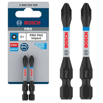 Końcówka wkręcająca bit udarowy PH2 PRO Impact - 2szt. BOSCH 2608522520