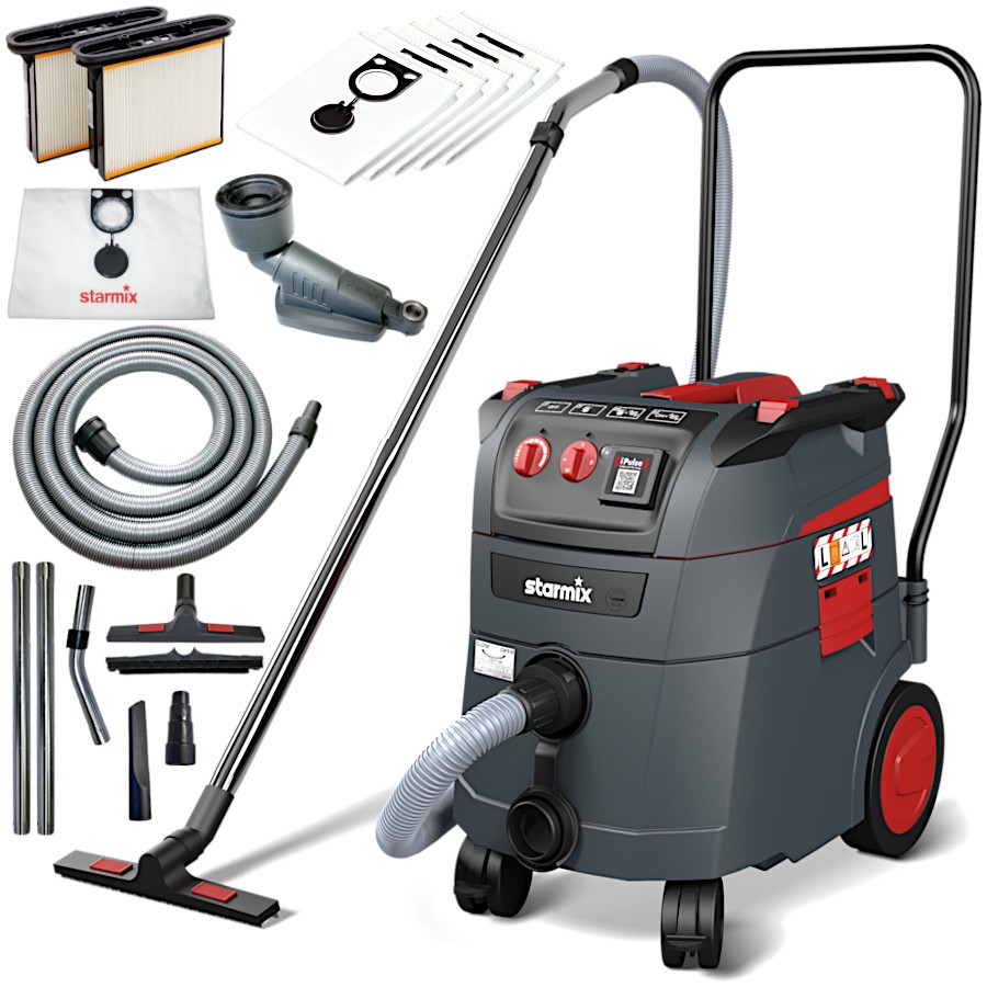 STARMIX Odkurzacz Przemysłowy iPULSE 1635 TOP + przystawka Bohrfixx + komplet worków