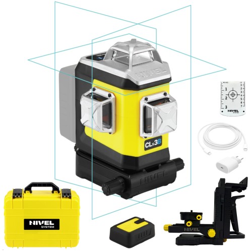 Laser 3-płaszczyznowy niebieski bluetooth walizka akc NIVEL SYSTEM CLx3B