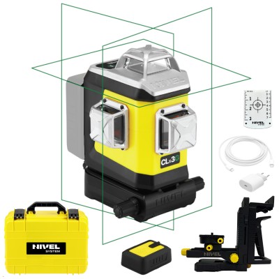 Laser 3-płaszczyznowy zielony bluetooth walizka akc NIVEL SYSTEM CLx3G