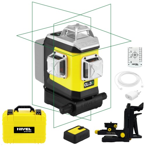 Laser 3-płaszczyznowy zielony bluetooth walizka akc NIVEL SYSTEM CLx3G
