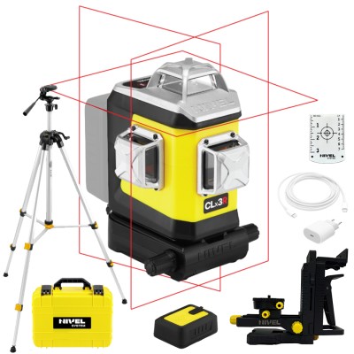 Laser 3-płaszczyznowy czerwony walizka NIVEL SYSTEM CLx3R + statyw SJJ M1EX