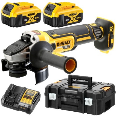 DEWALT DCG405P2 Szlifierka kątowa 2x5.0 Ah + ładowarka + skrzynia
