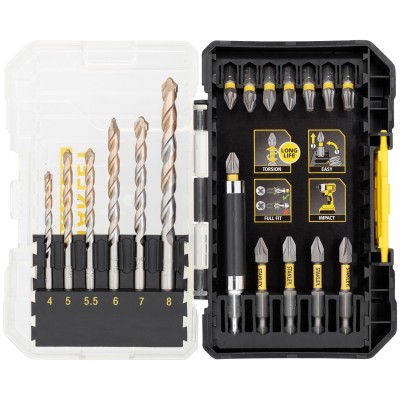 STANLEY STA88552 Zestaw wierteł do muru 4-8mm i bitów