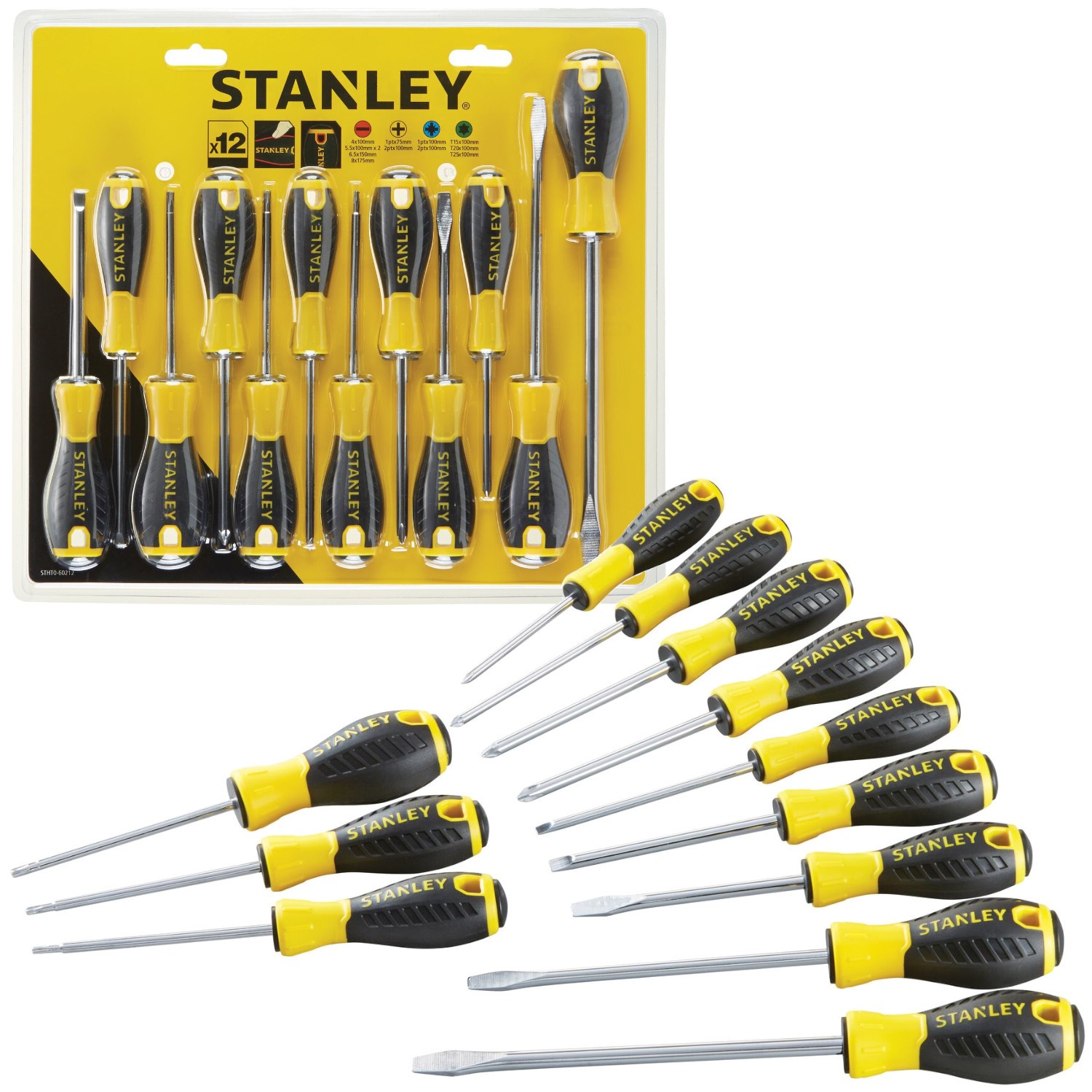 STANLEY STHT0-60212 Zestaw wkrętaków Essential Pł Ph pz Torx 12szt.