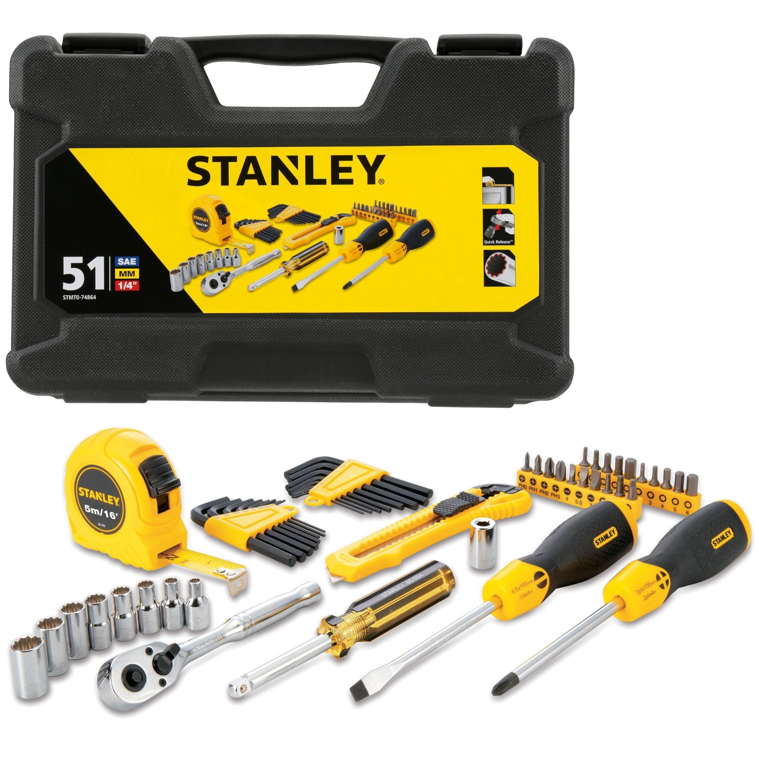 STANLEY STMT0-74864 Zestaw narzędzi ręcznych 51el. w walizce