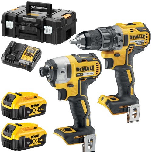 DEWALT DCK268P2T Zestaw Combo DCD791 + DCF887 + 2x 5.0 Ah