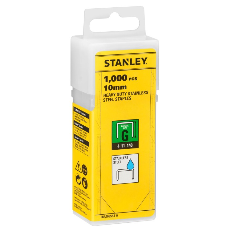 Zszywki 10mm 1000szt Typ G STANLEY TRA706SST-0