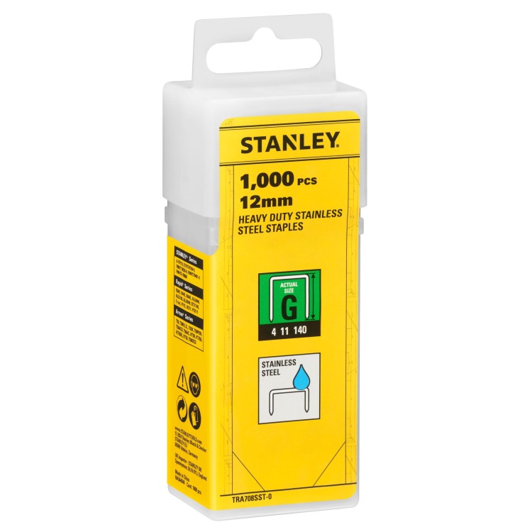 Zszywki 12mm 1000szt Typ G STANLEY TRA708SST-0
