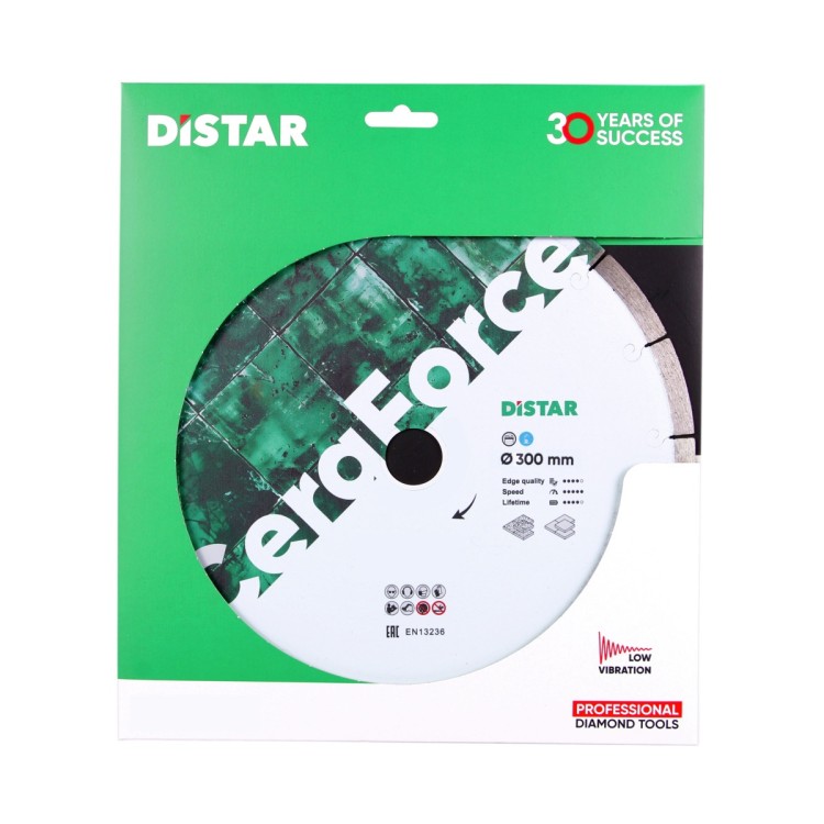 CeraForce Diamentowa tarcza tnąca do tarasowego gresu porcelanowego 1A1RSS/C2L-W 300x2,2/1,8x30-21CLF DISTAR