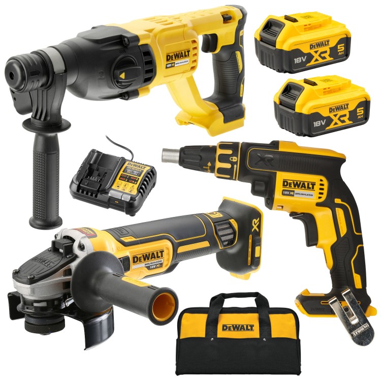 Zestaw elektronarzędzi DCH133 DCG405 DCF620 2x5Ah ład torba DEWALT DCK304P2