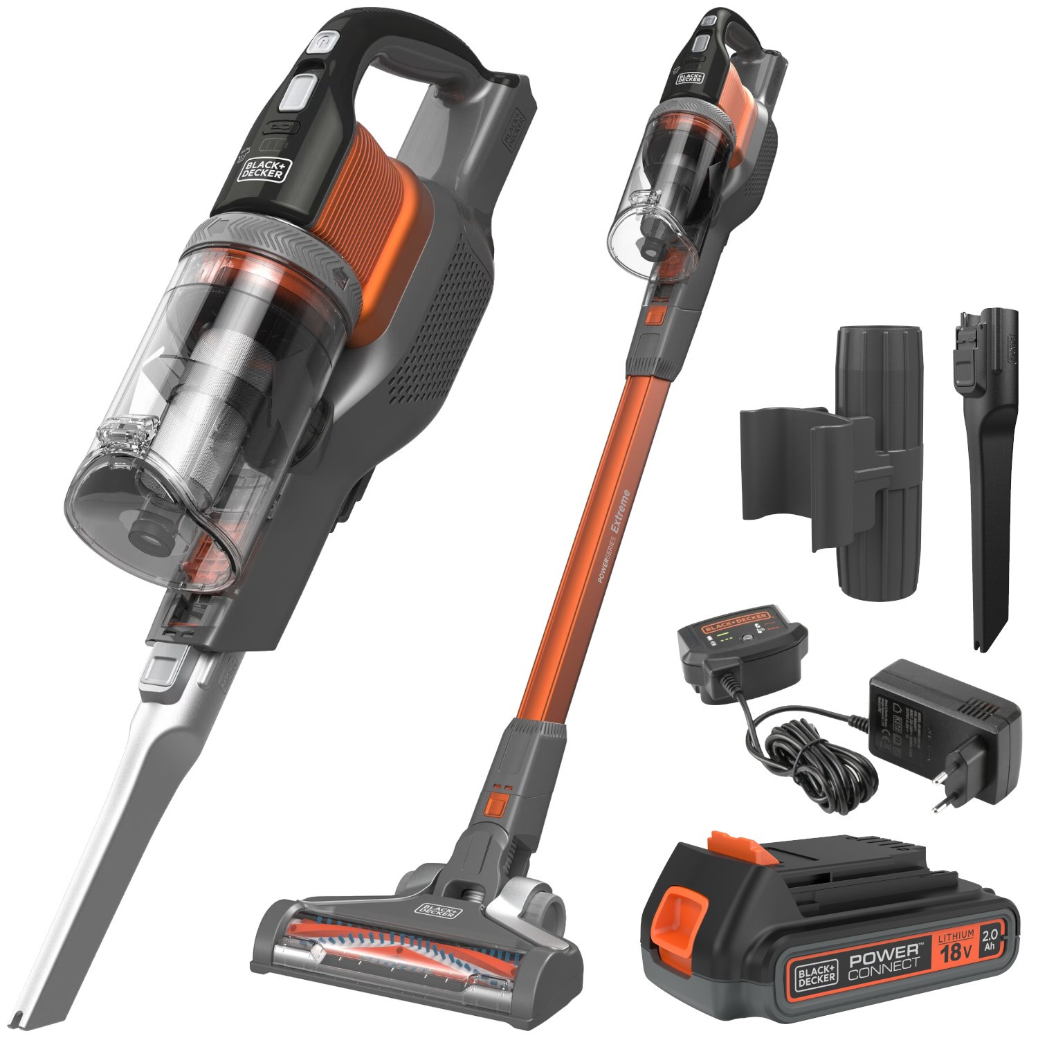 BLACK DECKER BHFEV182C Odkurzacz pionowy 18V + aku 2Ah, ładowarka