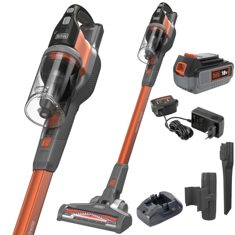 Odkurzacz pionowy 18V Black Decker BHFEV182B + aku 4Ah + ład