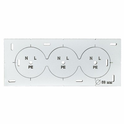 Szablon do otworów puszek elektrycznych gniazdek 68mm SENDI 01961204312