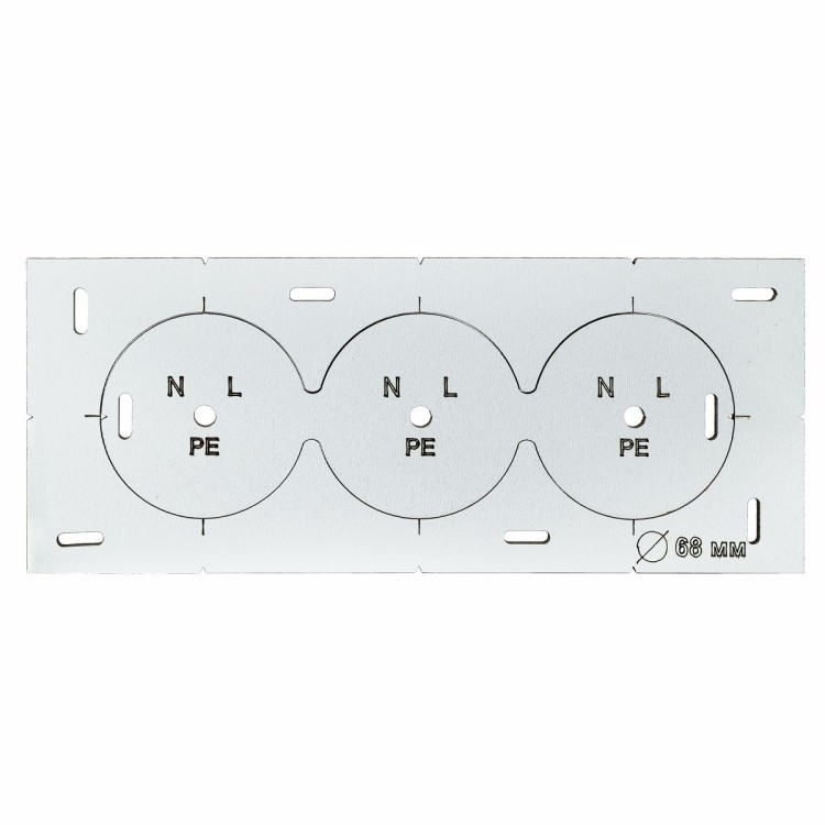 Szablon do otworów puszek elektrycznych gniazdek 68mm SENDI 01961204312