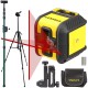 Laser krzyżowy czerwony 12m Stanley Cubix + Statyw + Tyczka 3.2m