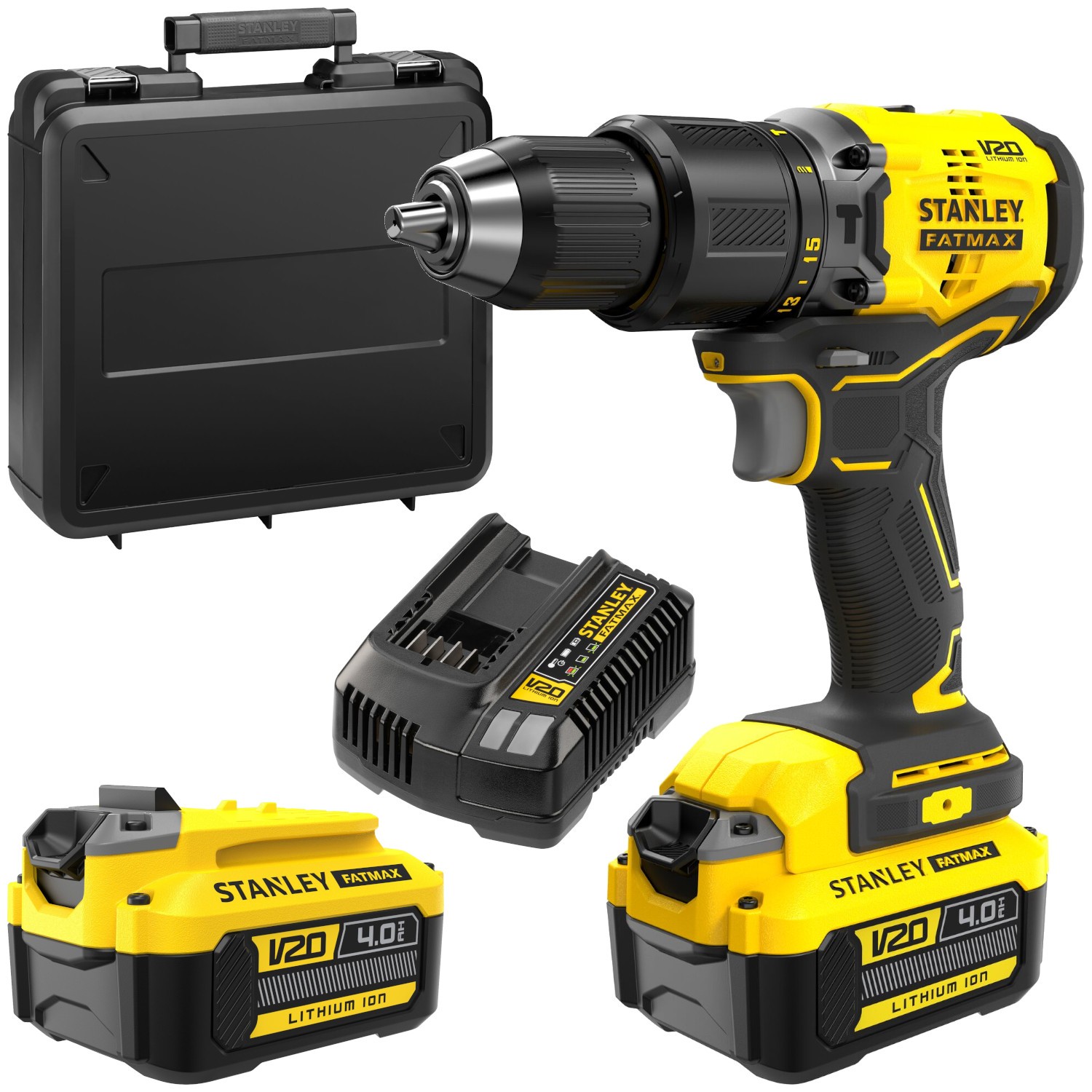 STANLEY Wiertarko Wkrętarka udarowa 18V 60Nm 2x 4,0Ah seria V20 SFMCD715M2K