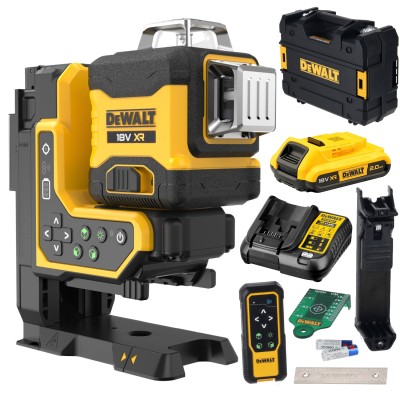 Laser krzyżowy 18V XR 3x360° zielony 80m 2Ah ład akc DEWALT DCLE34035D1