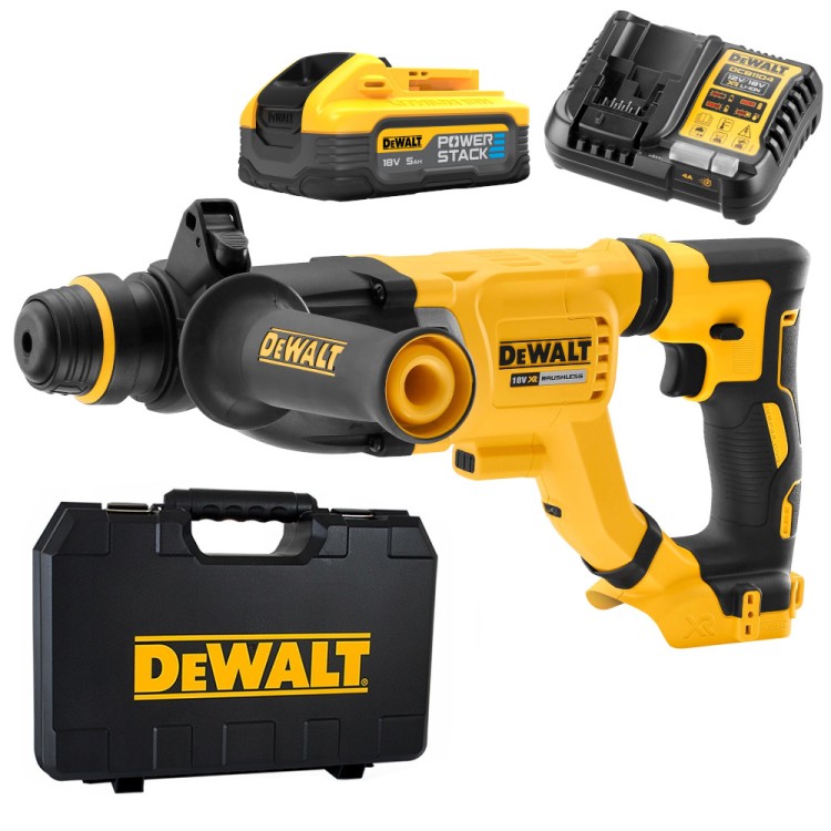Młotowiertarka akumulatorowa 18V SDS-PLUS 5Ah ład kufer DEWALT DCH263