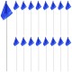 Chorągiewki do znakowania AMPERE FLAG MARK niebieskie 76cm 100szt.