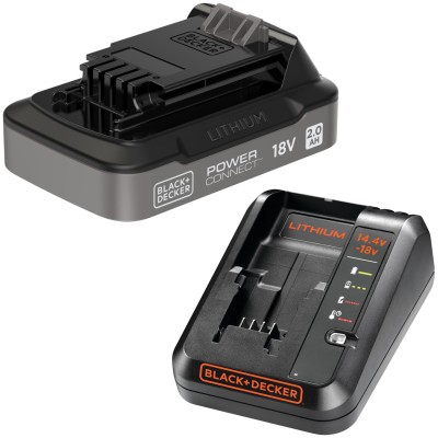 BLACK DECKER Akumulator Li-Ion 18V 2,0Ah PowerConnect BDL2018 + Ładowarka
