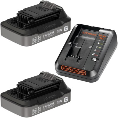 BLACK DECKER 2x Akumulator Li-Ion 18V 2,0Ah PowerConnect BDL2018 + Ładowarka