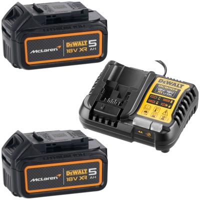 Akumulator Li-Ion 18V 5.0Ah DeWALT DCB184 edycja limitowana McLaren 2szt. + Ładowarka 4A