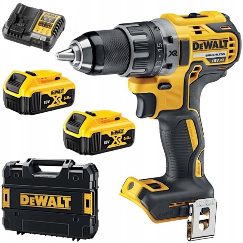 DEWALT DCD791P2 Wiertarko-Wkrętarka bezszczotkowa18V 2x5,0Ah + ładowarka + walizka