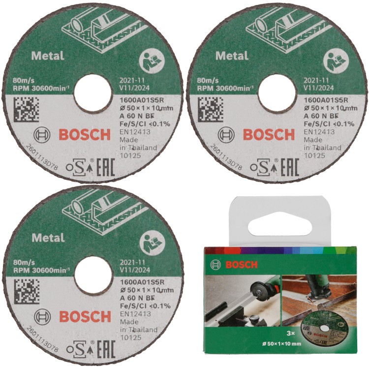 BOSCH Tarcza korundowa 50mm do metalu EasyCut&Grind - 3szt.