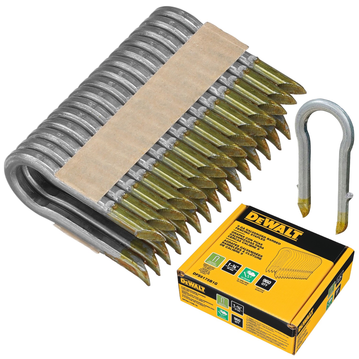 Skoble zszywki 9GA 45mm 960szt. galwanizowane do DCFS950 DEWALT DFS9175B1G