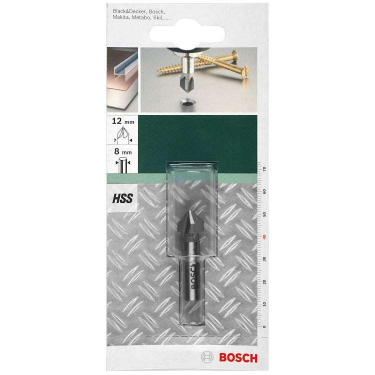 BOSCH 2609255118 Pogłębiacz stożkowy HSS 12MM, pięcioostrzowy - opakowanie