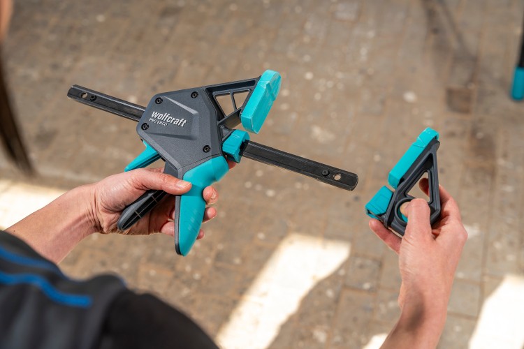 zastosowanie ścisku jednoręcznego Wolfcraft PRO ERGO