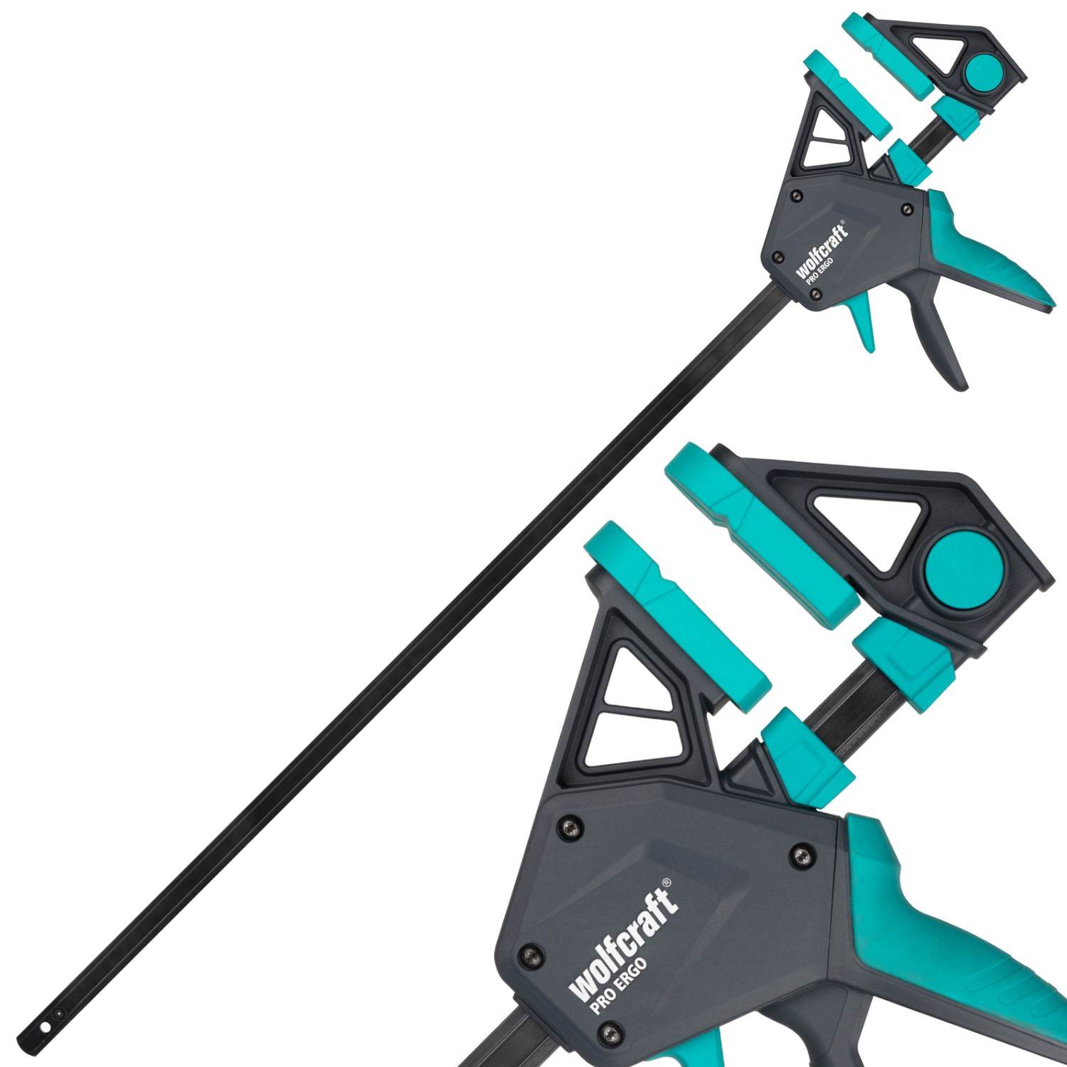 Ścisk stolarski jednoręczny PRO ERGO 915mm Wolfcraft 3094000