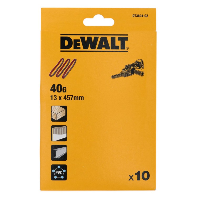 Taśma ścierna P40 13x457mm 10szt. do pilnika DCM200 DEWALT DT3604