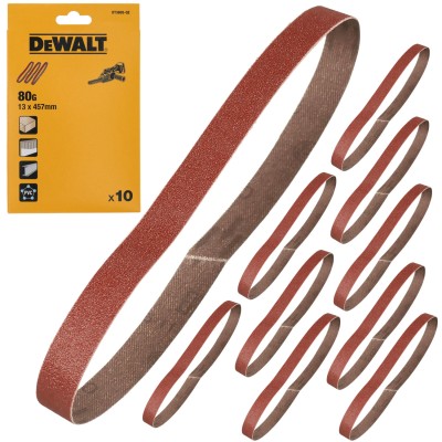 Papier ścierny taśma P80 13x457mm 10szt. do pilnika DCM200 DEWALT DT3605