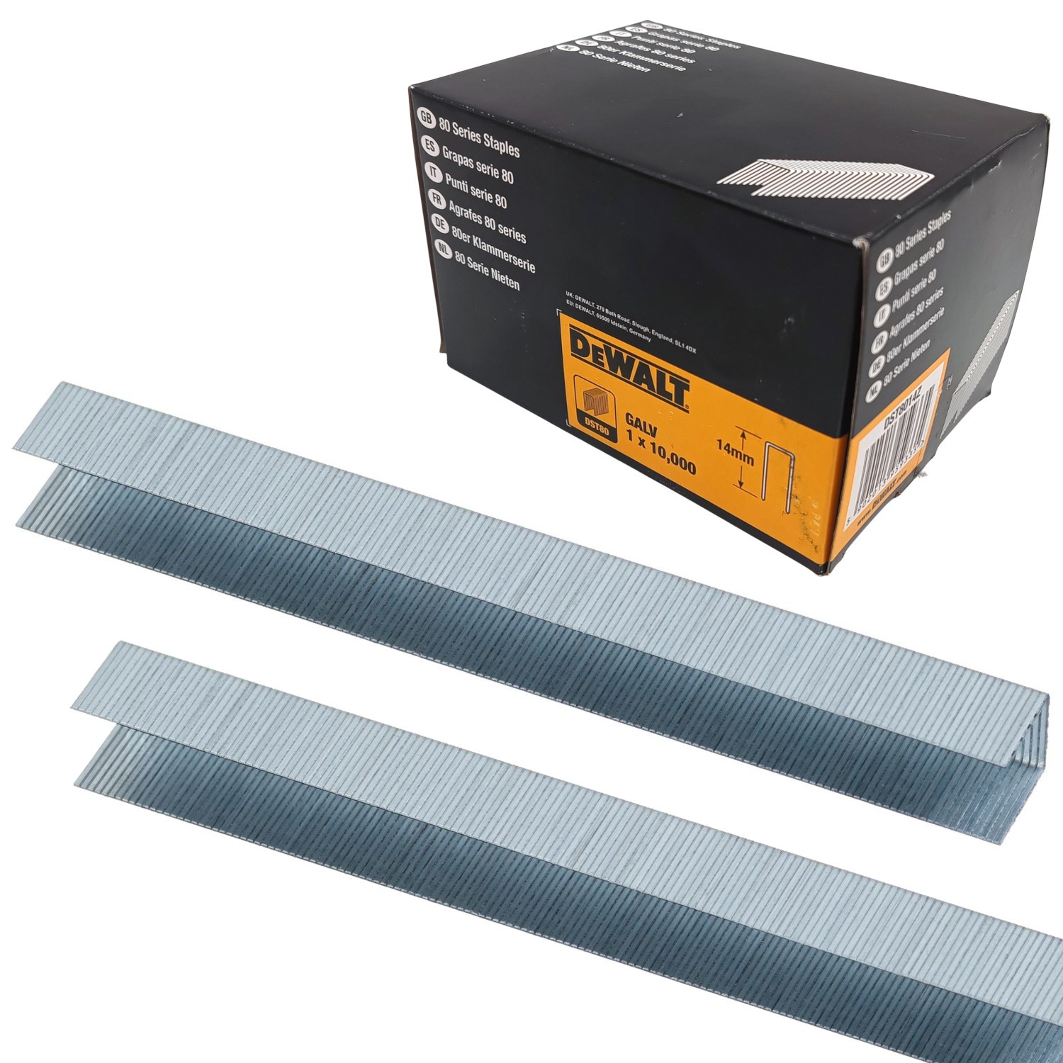 Zszywki galwanizowane 14mm seria 80 10000szt. DEWALT DST8014Z