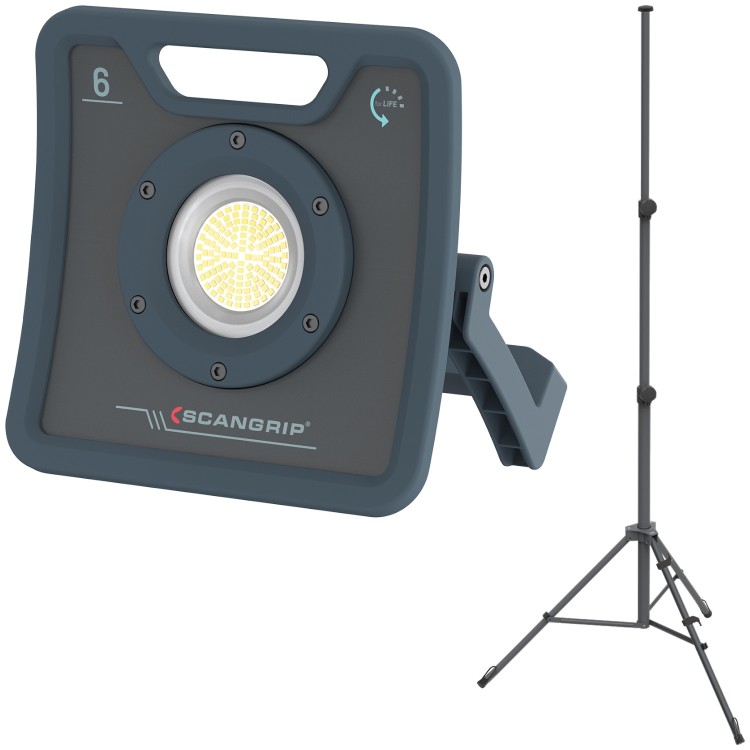 SCANGRIP 03.6203 Lampa robocza LED 6000lm NOVA 6 + Statyw 1,35-3m