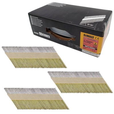 Gwoździe łączone taśmą pod kątem 33° 90mm 1200szt DEWALT DNPT31B90HDZ