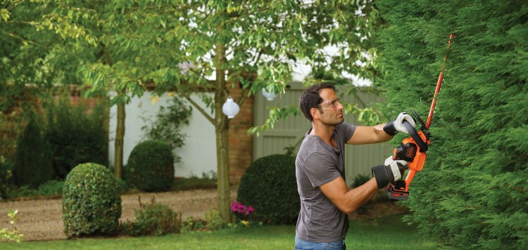 zastosowanie nożyc do żywopłotu 18V Black Decker