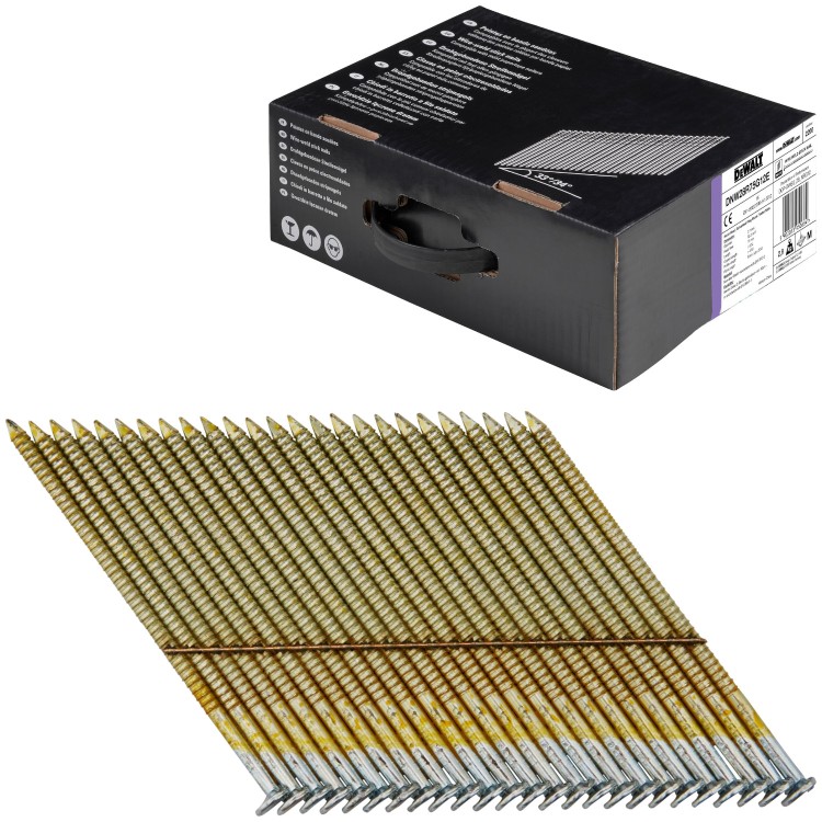 Gwoździe zgrzewane drutem pod kątem 33° 75mm 2200szt. DeWALT DNW28R75G12E