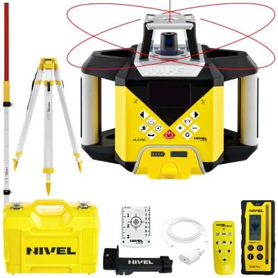 NIVEL SYSTEM Laser obrotowy czerwony NL620R + Łata LS-24 + Statyw SJJ1