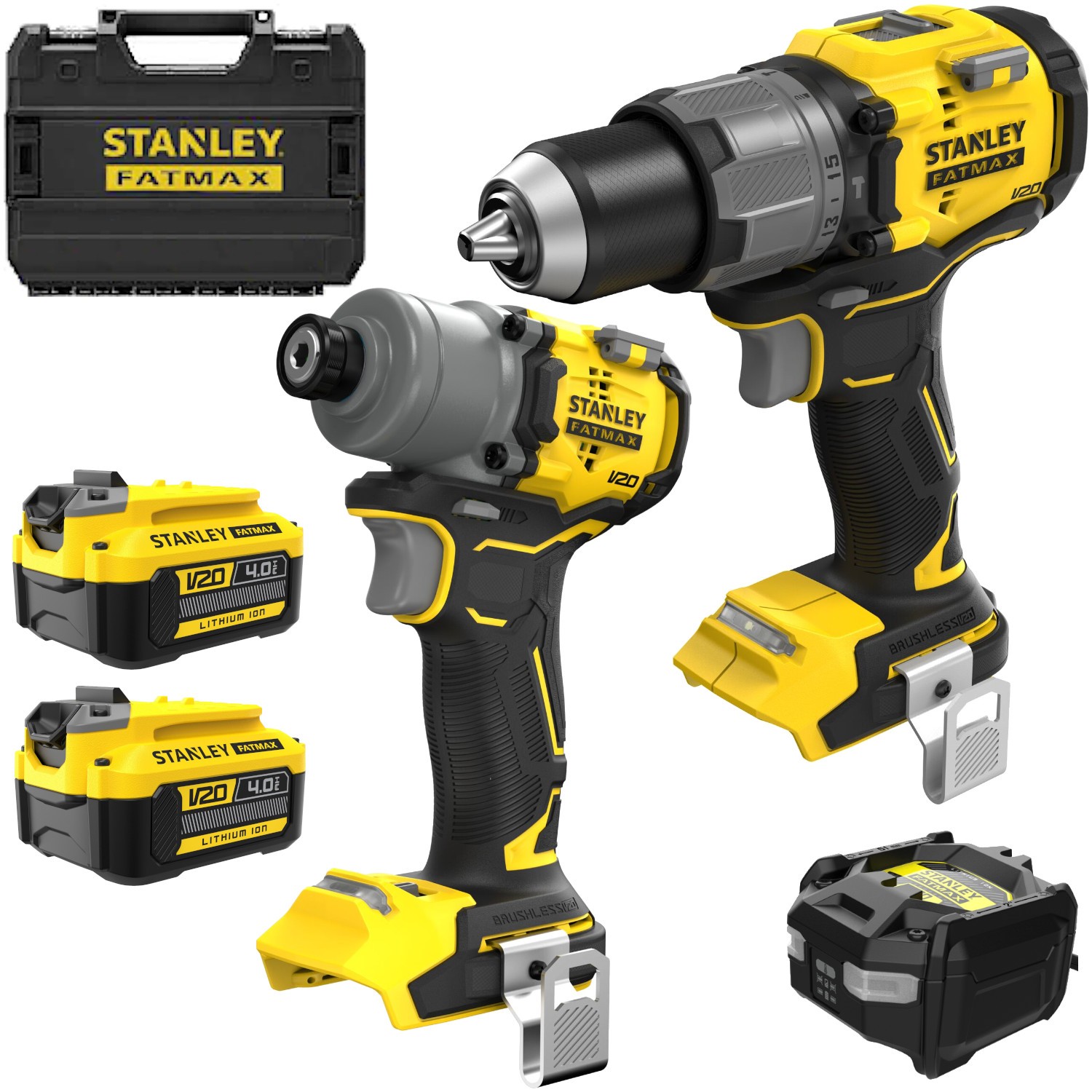 STANLEY SFMCK211M2T Zestaw 18V SFMCD726 + SFMCF830 + 2x 4,0Ah