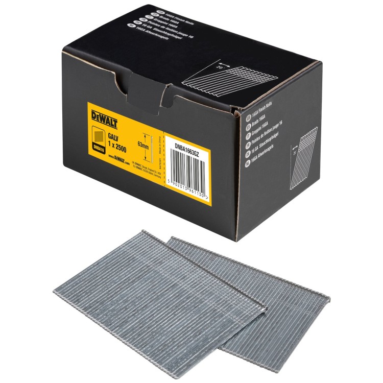 DEWALT DNBA1663GZ Gwoździe galwanizowane 63x1,6mm