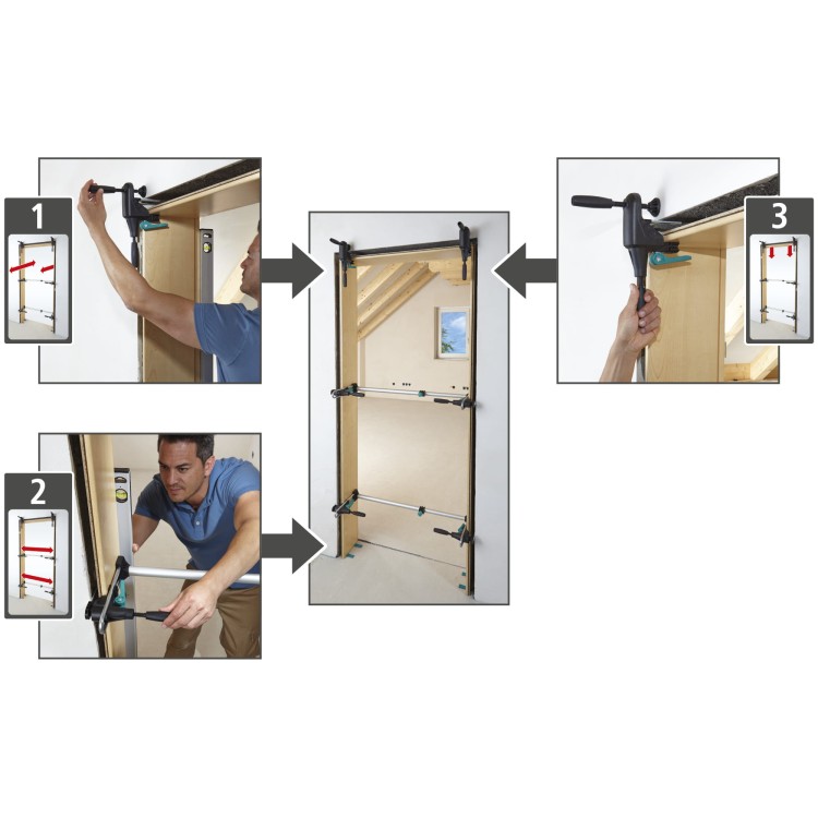 WOLFCRAFT 3676000 Zestaw do montażu ościeżnic