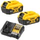 DEWALT DCB1104P2 Akumulator 18V XR Li-Ion 5,0Ah 2szt. DCB184 + ładowarka 4A