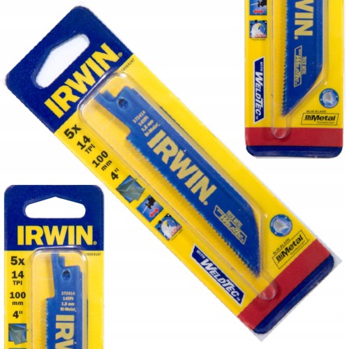 IRWIN 10504147 Brzeszczot do piły szablastej do metalu 100mm 14z 5szt.