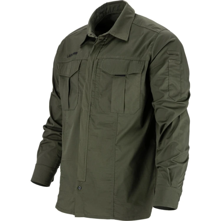Koszula męska casual materiał rip-stop zielona Lahti Pro L41812