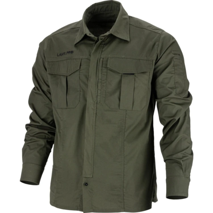 Koszula męska casual materiał rip-stop roz. L zielona Lahti Pro L4181203