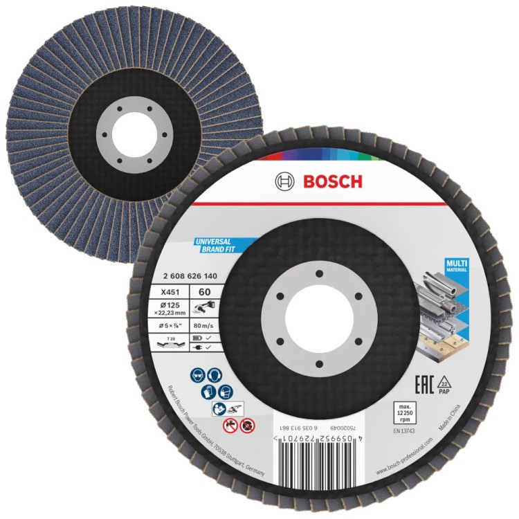 BOSCH Tarcza listkowa X451 do metalu 125 x 22,23mm gr. 60 - 1szt.