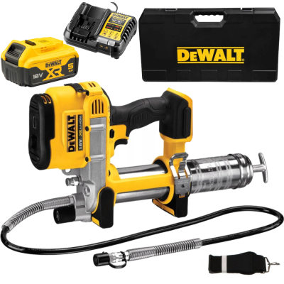 Smarownica tłokowa 18V 690 bar body DeWALT DCGG571 + aku 5Ah ładowarka